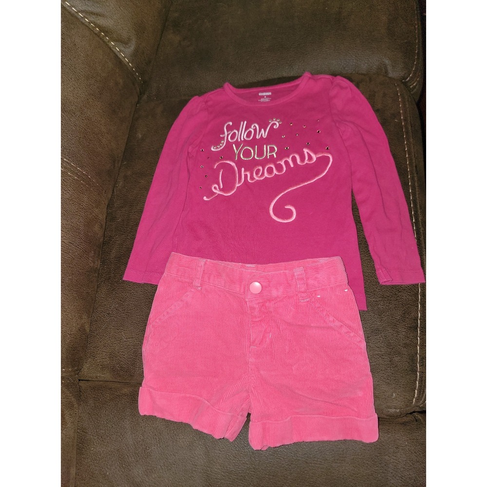 Gymboree star of the show follow your dreams top and cord shorts size 4